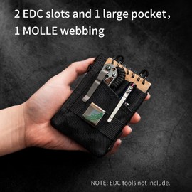 VIPERADE VE18-S Small EDC Bag Mini EDC Pocket Pouch Tool Organiser, Small EDC Organiser Tool Bag with 6 Pockets, EDC Organiser Bag for Men, Small Multitool Pockets Organiser - Black