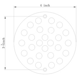 TRUSTMI 4 Inch Screw-in Shower Drain Cover Replacement Floor Strainer,Polished Chrome