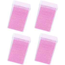 Beavorty Toallitas de Limpieza para Pegamento de Pestañas 200 Piezas 4 Cajas Tela No Tejida Color Rosa para y Viaje
