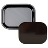 Metal Tray with Soft Magnetic Lid Black Tray with Spill