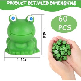 YaLiyA Pack of 60 Mini Frogs Mini Frog Garden Decoration Mini Resin Frogs Miniature Frogs Small Frogs Made of Resin Small Frog Ornaments for Garden Home Office Decoration