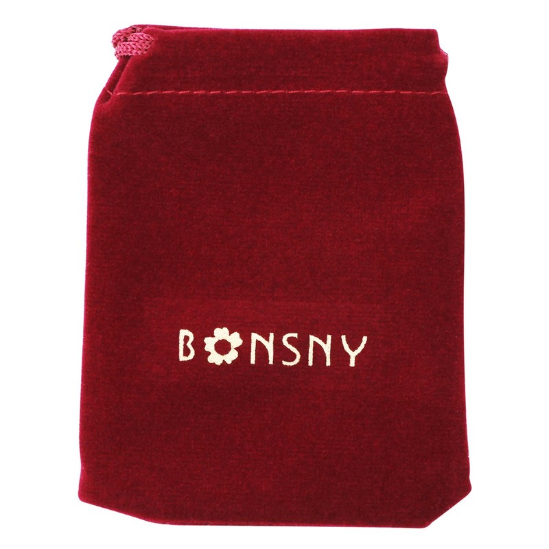 BONSNY - Collar con colgante de corazón, de aleación esmaltada,