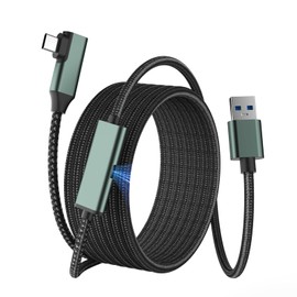 iReaQi 16FT Link Cable with 18W Charging Port for Meta Quest 2, 3, 3S, Oculus 2, 1, Pico 4, PC, Steam VR, 2-in-1 High Speed 5Gbs USB3.0 to USB C VR Accessories for VR Headset