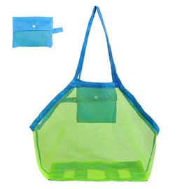 Beach Toy Bag Large Mesh Bag Sand Toy Beach Bag Mesh Bag for Children Storage Bag Play Bag Bath Bag Beach Bag Foldable for Family Holiday Beach Picnic