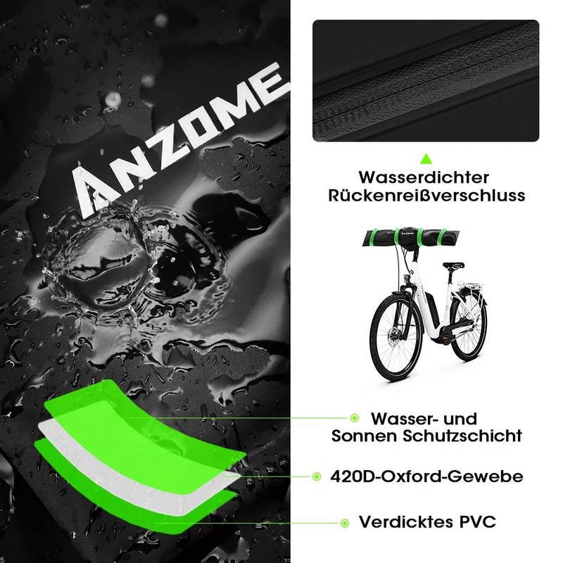 ANZOME Ebike Handlebar Protective Cover 92 cm Transport Protection Waterproof