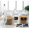 3pc Canister Sets for Kitchen Counter + Labels & Marker