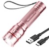 Rechargeable Flashlights High Lumens, G1000 Super Bright Flash Light Pink,