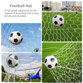 Cyrank 8 X 4ft Soccer Net, Soccer Goal Nets Football Goal Replacement Net Polyethylene Football Goal Netting Sports Soccer Goal Post Net Replacement for Sports Match Training