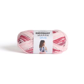 Bernat Maker Splash Cherry Swirl Yarn - 2 Pack of 250 g / 8.8 oz - 75% Cotton 25% Nylon - #5 Bulky - 279m /305Yards - for Knitting, Crochet and Amigurumi