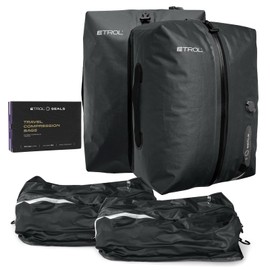 TPU Vacuum Bag for Travel, 70D Nylon Reusable Compression Bag with IPX8 Waterproof Zipper, Compression Packing Cubes for Clothing, Space Saver Bags for Luggage and Backpack, Waterproof Sealer Bags