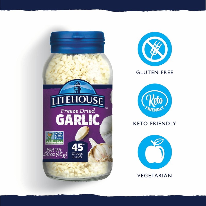 Litehouse Freeze Dried Garlic - Garlic, Substitute for Fresh Garlic