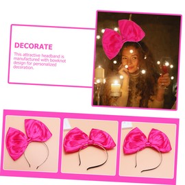 Minkissy Bowknot Headband for Women Hair Bands Bowknot Hairband Christmas Headwear Party Decorations