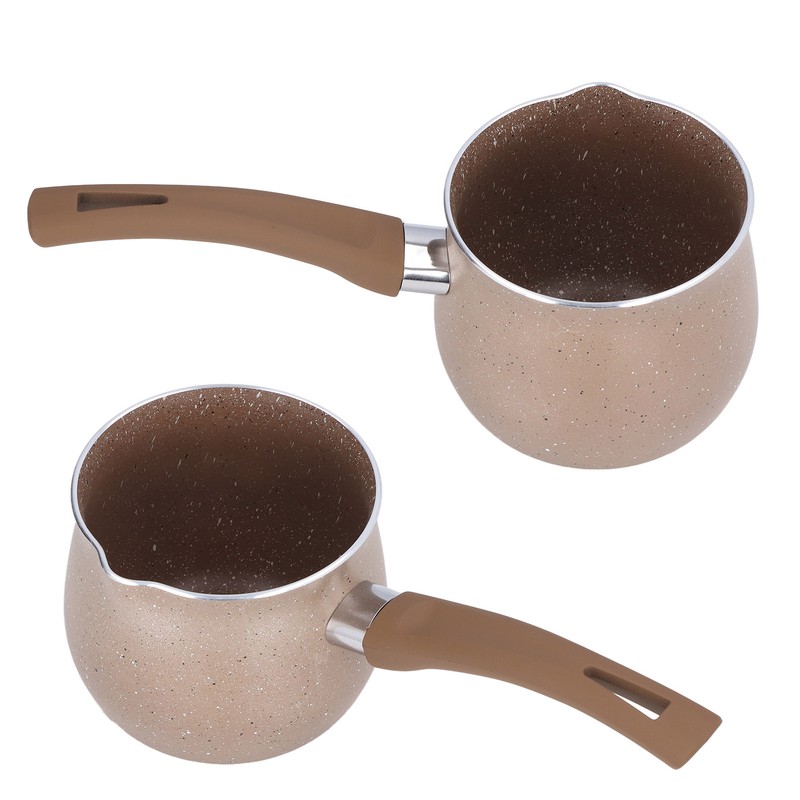 Single Handle Coffee Warmer Boiling Pot Mini Milk Pan Aluminum