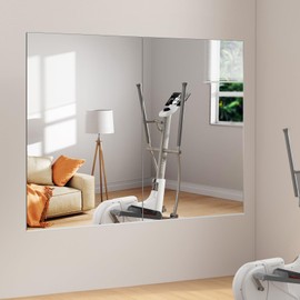 VSAR House Home Gym Mirrors, Tempered Glass Gym Mirror, 2Pcs 48"×30" Large Gym Mirrors for Gym, Oversized Full Length Wall Mirrors for Yoga Dance Studio, Bedroom, Living Room
