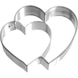 Birkmann 1010688510 Cookie Cutter Double Heart Stainless Steel, 6.5 Cm, Grey Plastic, 5 x 3 x 2 cm