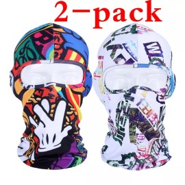 Unbranded 2-Pack Tactical Balaclava Face Mask UV Protection Ski Sun Hood Masks Men Women