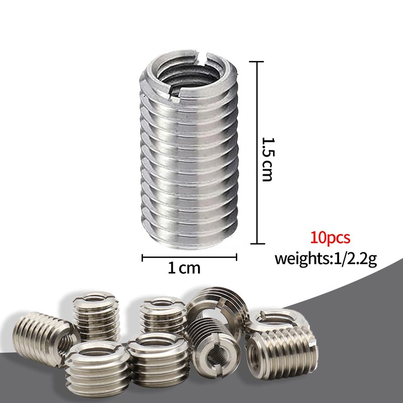 Pack of 10 threaded insert m10 to m8, threaded sleeve,