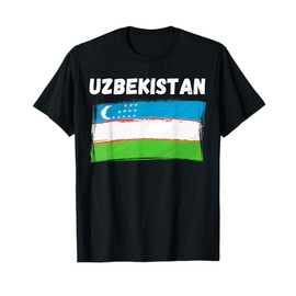 Uzbekistan Flag Vintage Grunge Uzbek Flag Uzbekistan T-Shirt