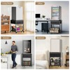 Housolution Mobile Mini Fridge Stand with Storage, Height-Adjustable Mini Beverage