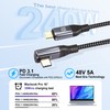 PNGKNYOCN USB C to USB C Cable 240W 0.5M,90 Degree