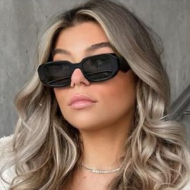 Rectangle Trendy Sunglasses for Women Men Trendy Retro Trendy Sun Glasses 90’s Vintage Square Frame，men's eyewear & accessories，sunglasses mens