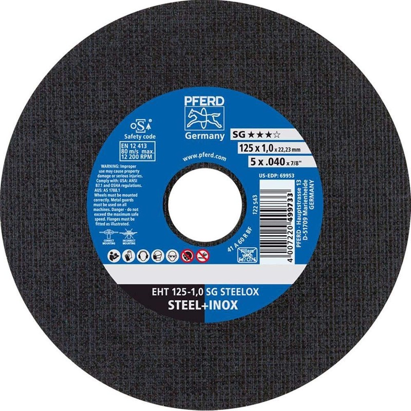 Pferd 61326406 A46QSG-I Cut-Off Wheel, Multi-Colour, 178 x 1.6 mm
