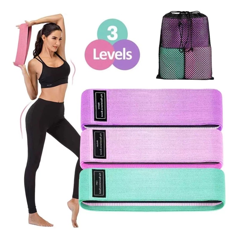 CB Hip Bandas Resistencia Ligas Pierna Glúteo + Tapete De