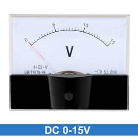 uxcell DC 0-15V Analog Panel Voltage Gauge Volt Meter 44C2 1.5% Error without Pulse
