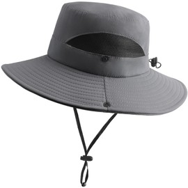 Summer Sun Hats for Women Men Waterproof Foldable Bucket Hat Mesh Wide Brim Beach Hats Outdoor Fishing Hiking Fishing UPF 50+
