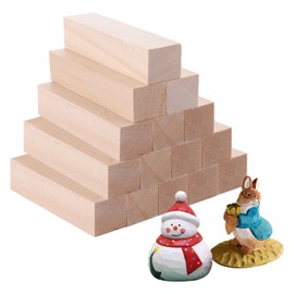 20PCS Carving Wooden Block, 4x1x1in Basswood Carving, Basswood Carving Blocks Carving Wood Bass Wood for Carving, Unfinished Wood Blocks for Beginners DIY Crafts
