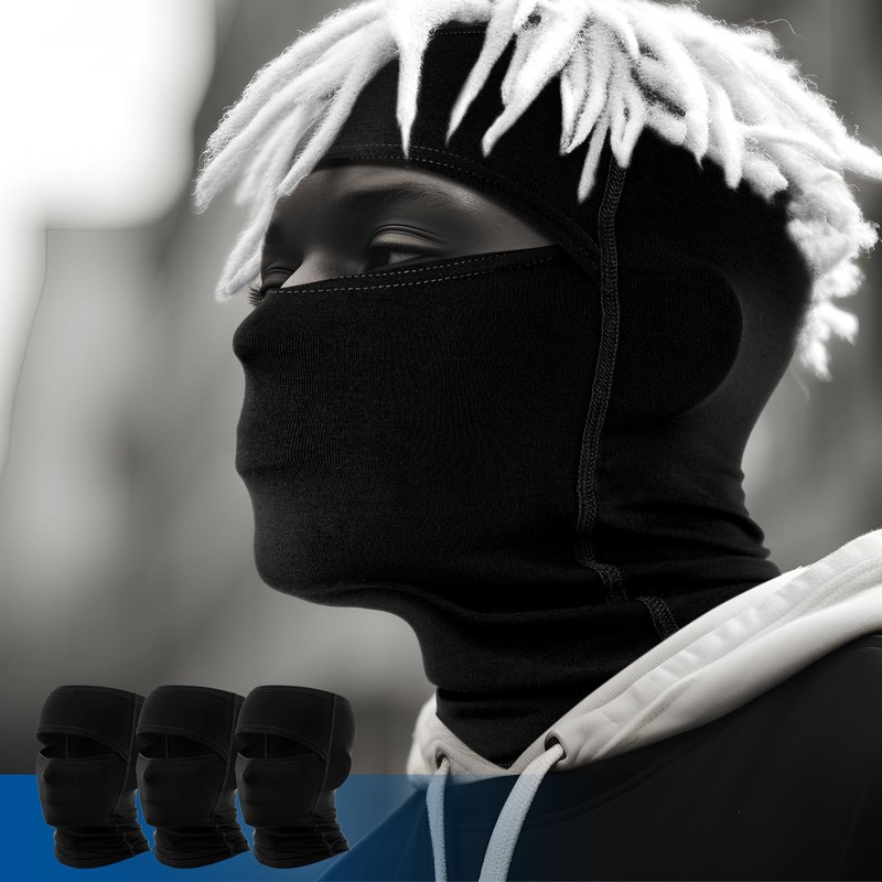 Eurzom 3 Pcs Open Top Balaclava Face Masks Ski Masks