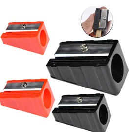 WEKOIL Pencil Sharpener Metal Blade Carpenter Pencil Sharpener Jumbo Crayon Sharpener,Hand held Sharpener,Woodworker Sharpeners Sharpening Golf Pencils 4-Pack