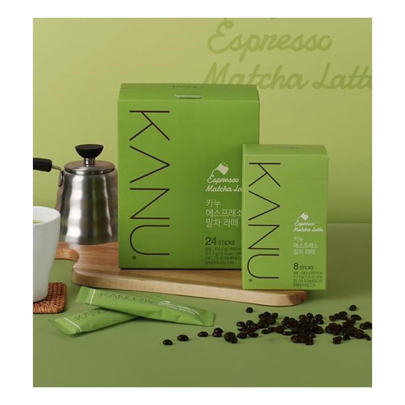 Kanu Maxim Latte Instant Coffee (17.3g x 24t, Matcha)