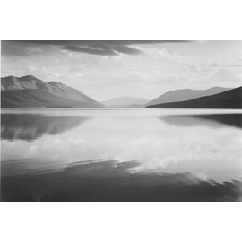24x36 gallery poster, Ansel Adams, Evening, McDonald Lake, Glacier National Park (1942)