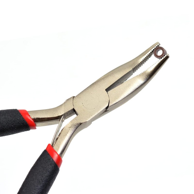 Hair Extensions Tool Kit Black Hair Pliers Pulling Hook Bead