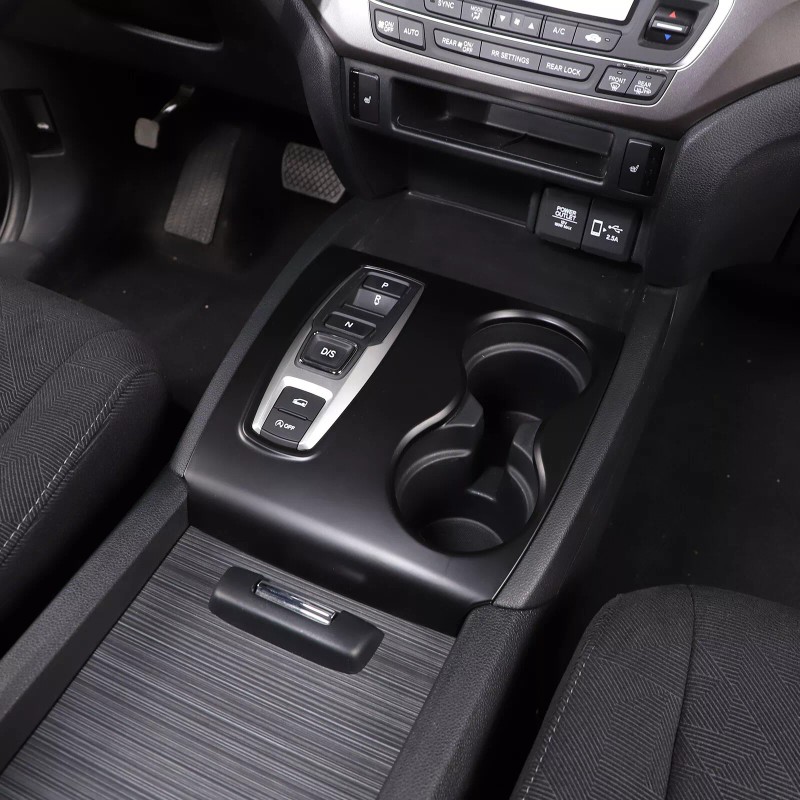 car-attention Matt Black Central Gear Shift Panel Cup Holder Cover