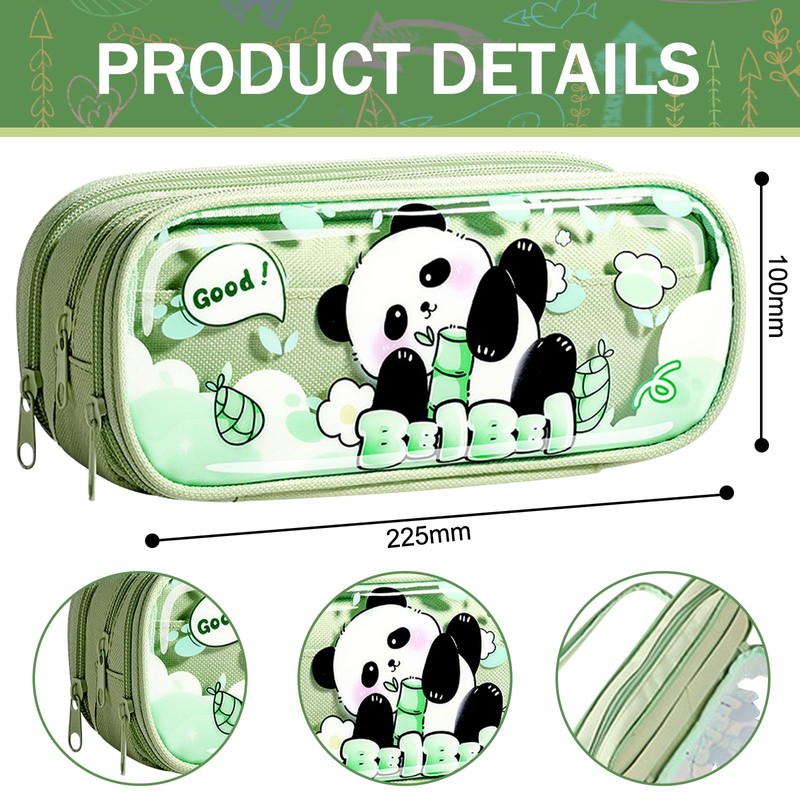 MLPKOI Clear Mesh Pencil Case Pouch, Large School Pencil Case
