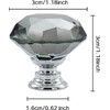Vandicka 4 Pack 30mm Crystal Glass Cabinet Door Knobs Wardrobe
