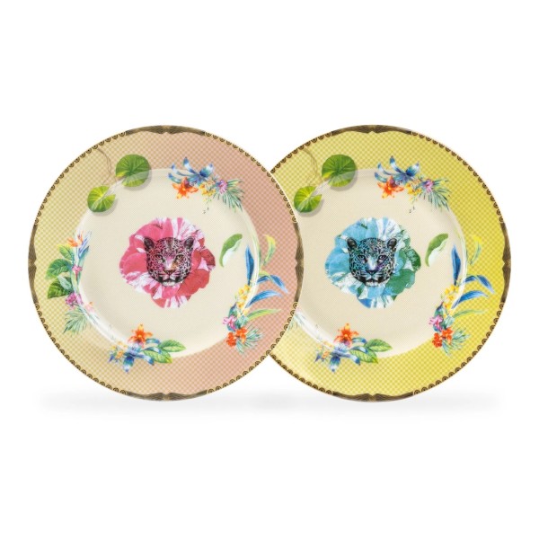 Grace's Teaware Grace Teaware Summer Savanna Leopard 7.5" Fine Porcelain