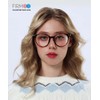 Firmoo Round Blue Light Blocking Glasses for Men/Women, Tortoise Computer