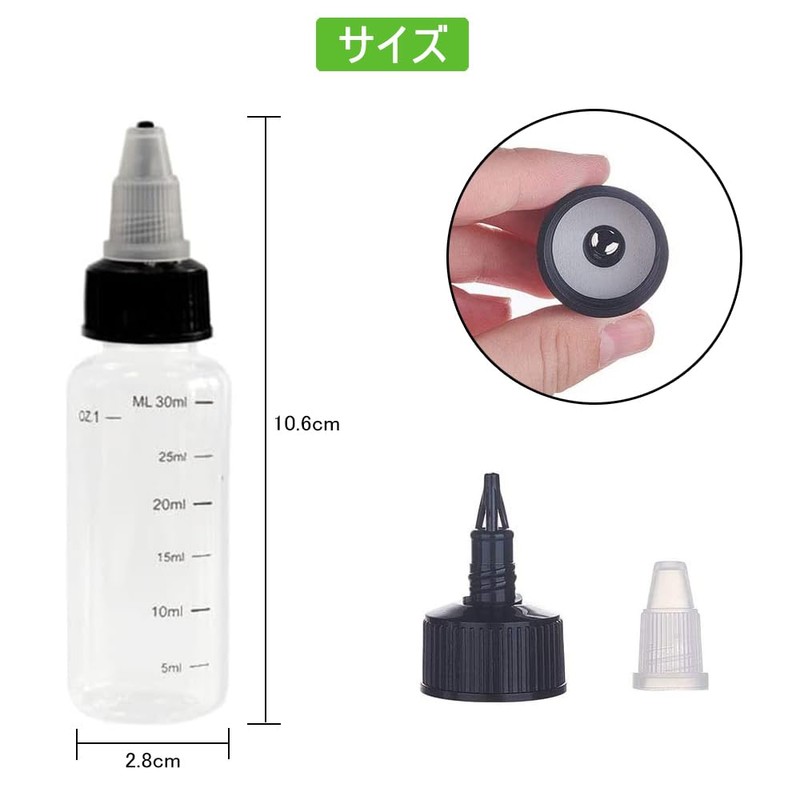 YIBOOOM 10 Pcs 30ml Ungraduated Dropper Bottles Twist Cap Low