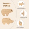 Aolso Wooden Cabinet Knobs, 12PCS Animal Shape Furniture Pull Handle