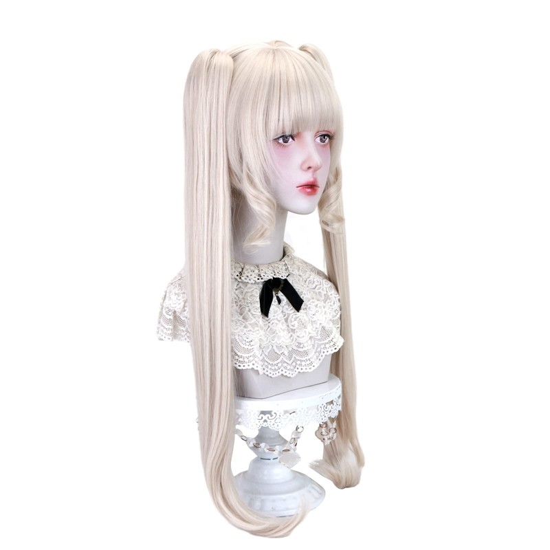 Long Wig Twin Tail Cute Lolita Wig, Costume, Women's, Heat