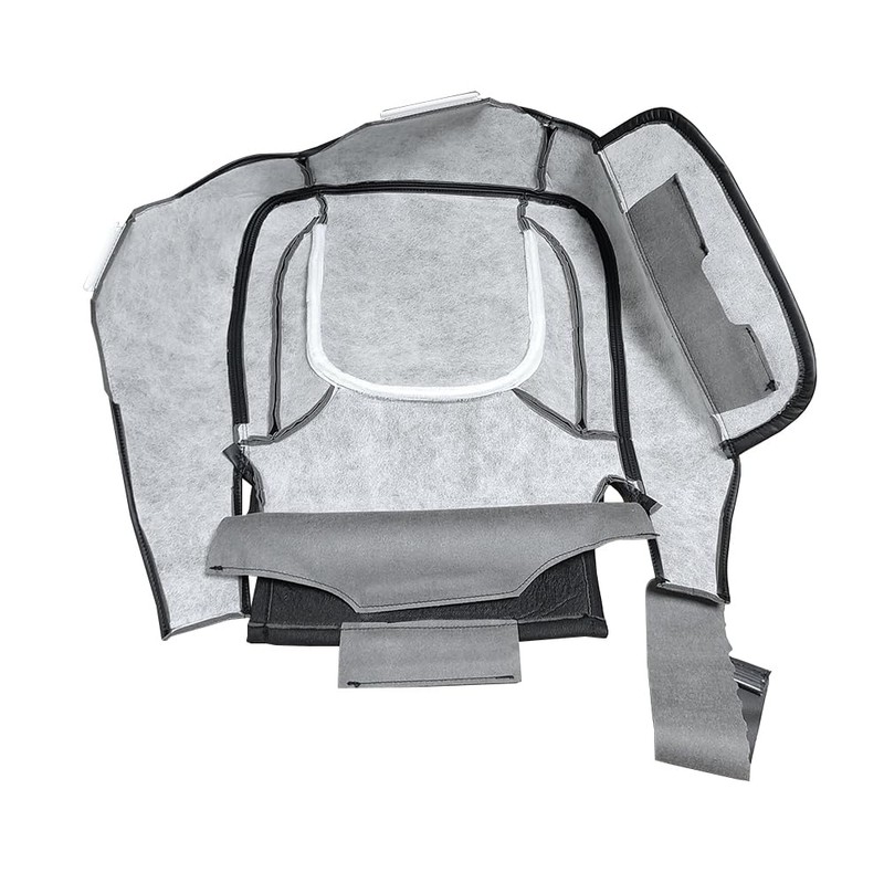 Zieichy Black Leather Driver & Passenger Side Bottom Replacement Seat