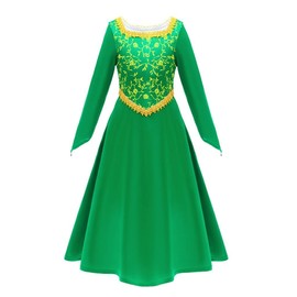 Lito Angels Princess Fiona Fancy Dress Up Costume Party Outfit for Kids Girls Age 4-5 Years, Green