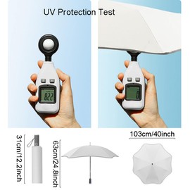 ThreeH Compact Travel Umbrella Automatic Open and Close Round Corner for Men Women Teenagers, White