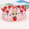 8pcs Cute Fruit Strawberry Bracelets for Women Girls Pink Rose