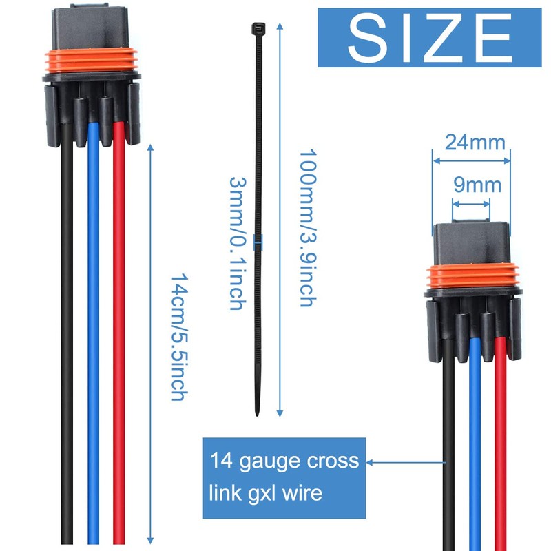 DKARDU Pulse Power Plug Pigtail Connector for Polaris Ranger XP