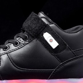 JEVRITE Unisex Light Up LED Shoes USB Charging High Top for Women Men Sneakers Couples Shoes GBBlack39