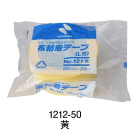 Nichiban Cloth Tape, 1.0 inches (50 mm) x 86.5 ft (25 m) Roll, 1212-50 Yellow